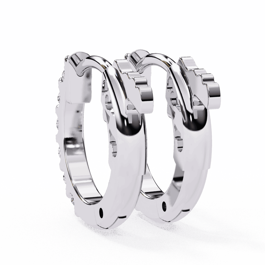 0.2 Carat Eternal Round Hoop Earrings in Moissanite | House of Estara
