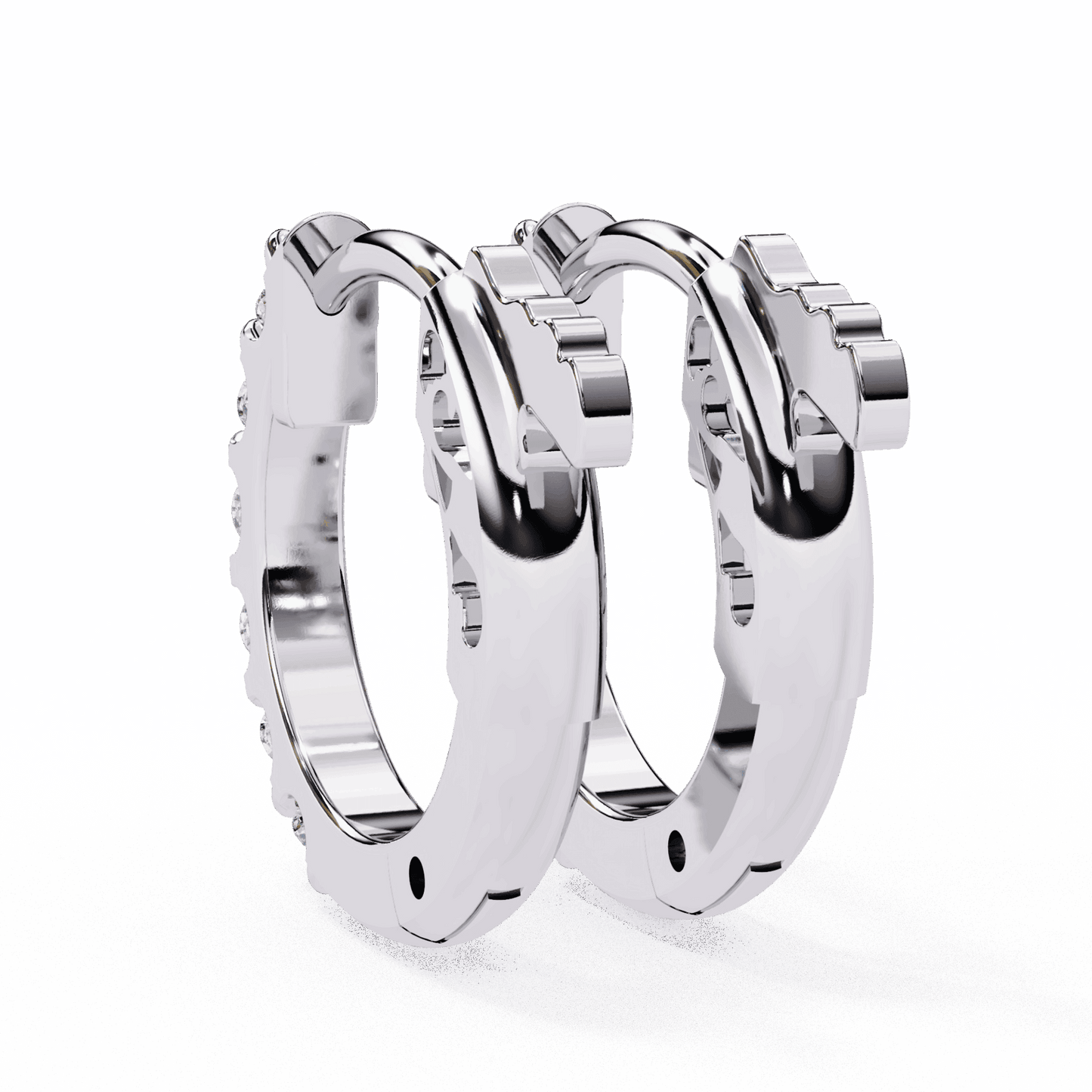 0.2 Carat Eternal Round Hoop Earrings in Moissanite | House of Estara
