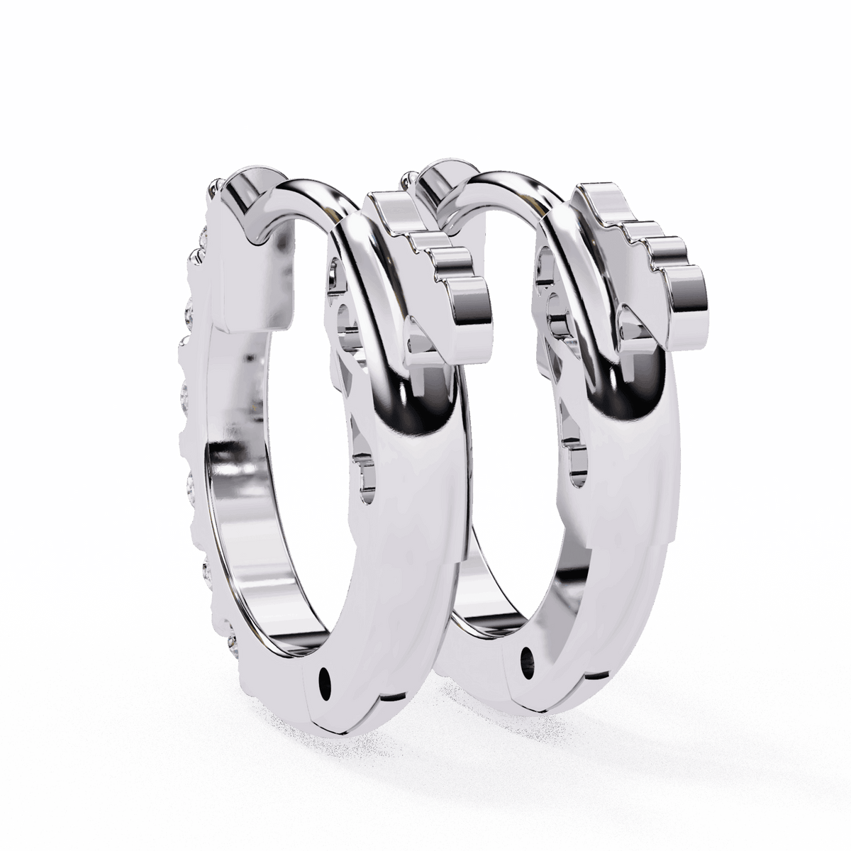 0.2 Carat Eternal Round Hoop Earrings in Moissanite | House of Estara
