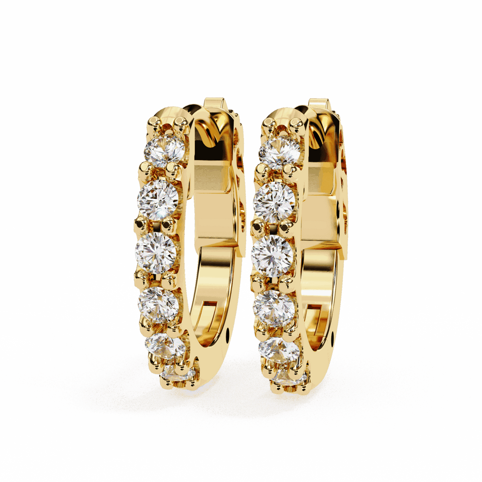 Round Cut Everlasting Hoop Earrings