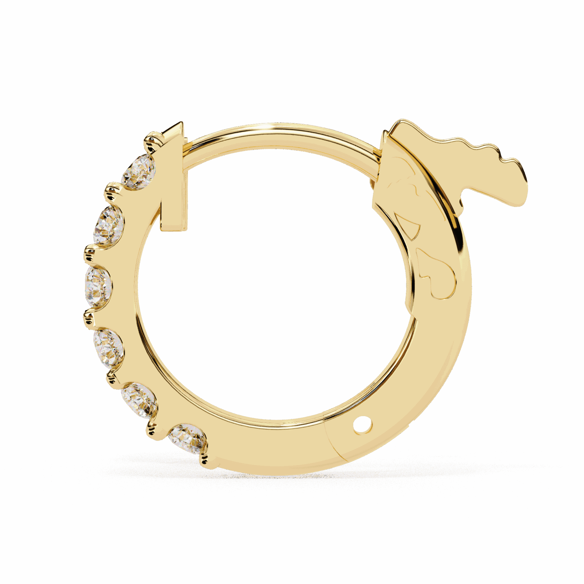 0.2 Carat Eternal Round Hoop Earrings in Moissanite | House of Estara