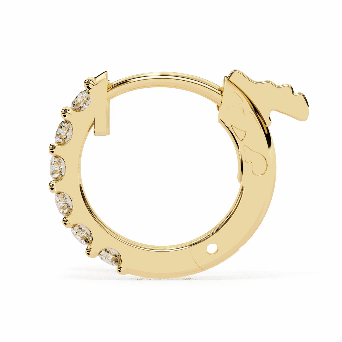 0.2 Carat Eternal Round Hoop Earrings in Moissanite | House of Estara