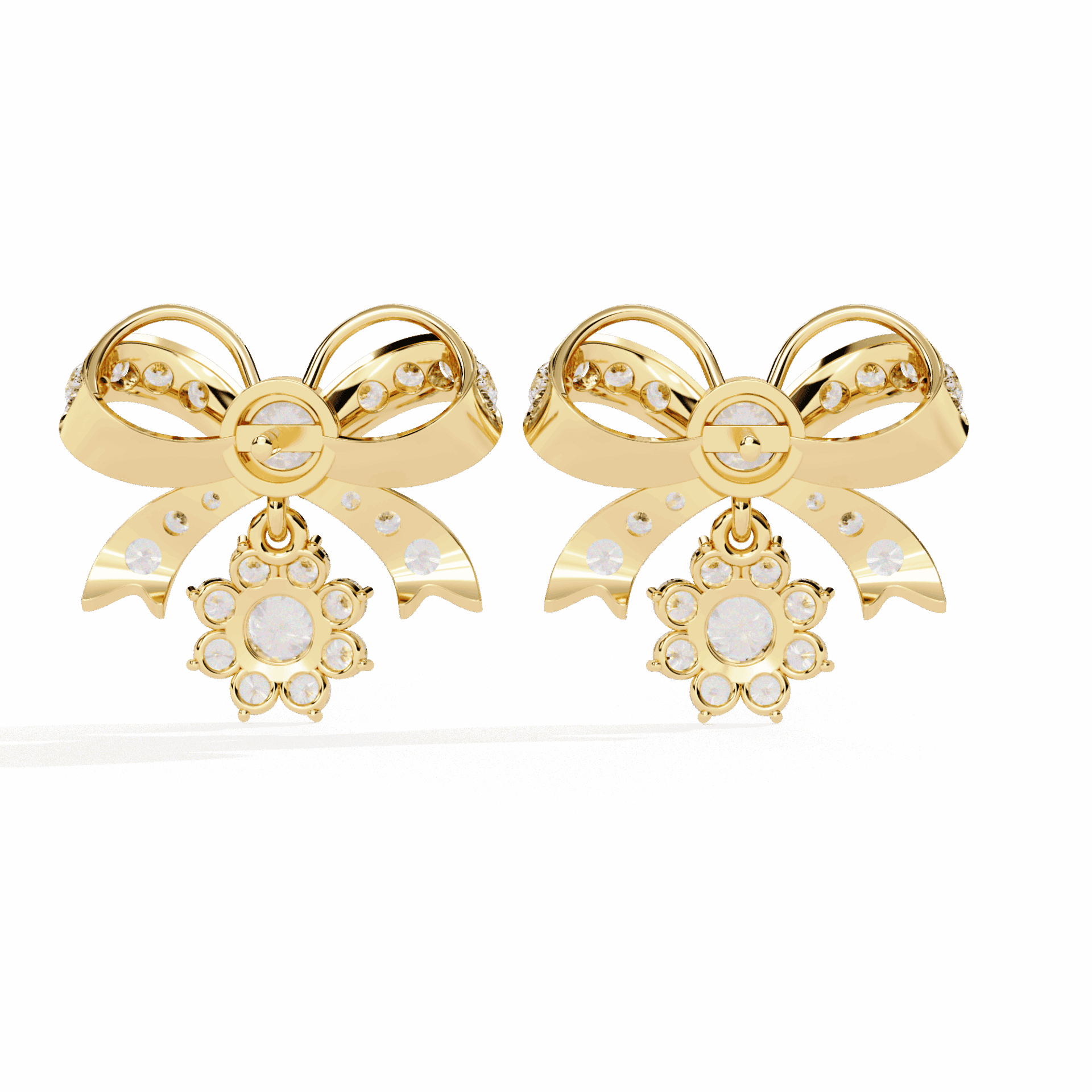 2.25 Carat Flora Dangle Earrings in Moissanite | House of Estara