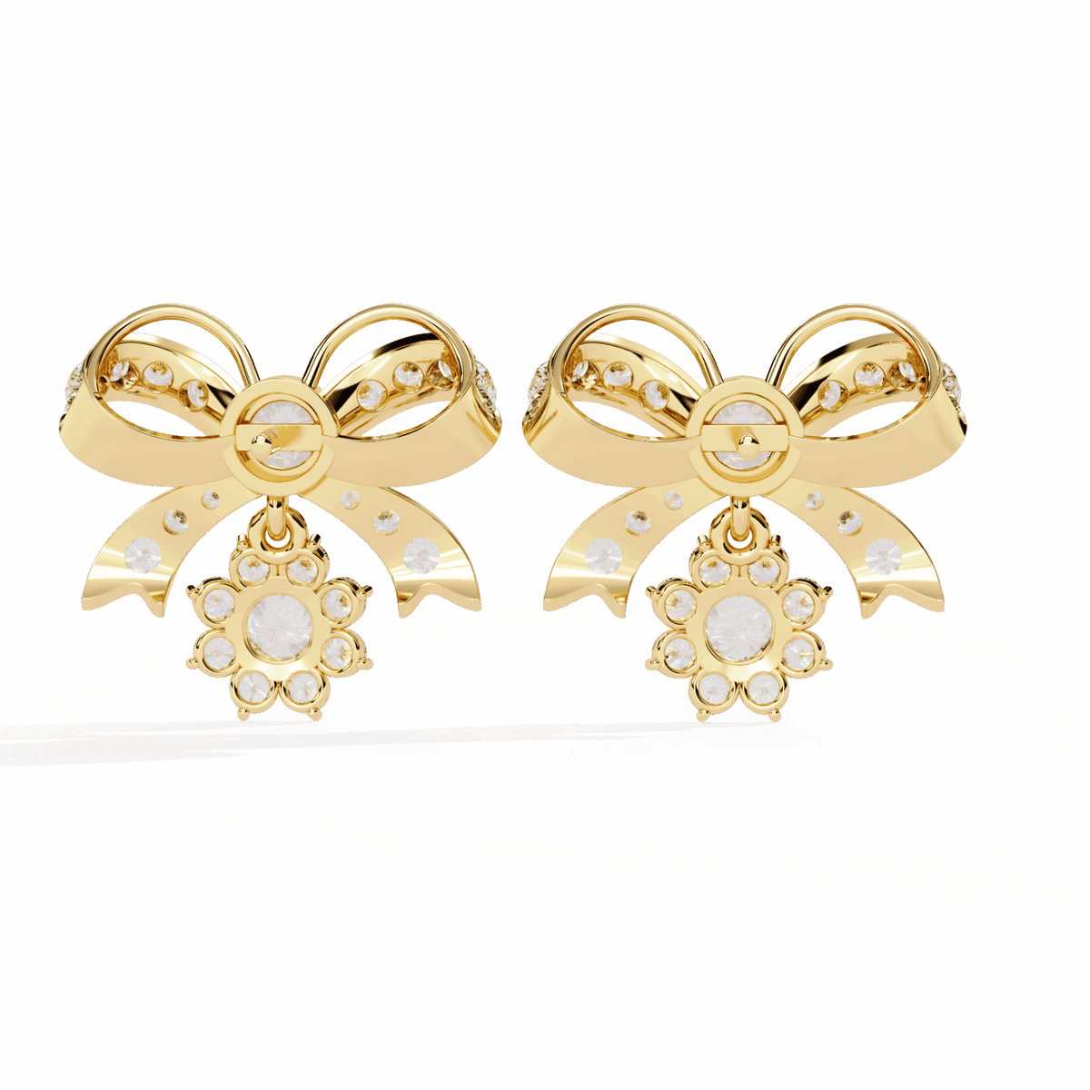2.25 Carat Flora Dangle Earrings in Moissanite | House of Estara