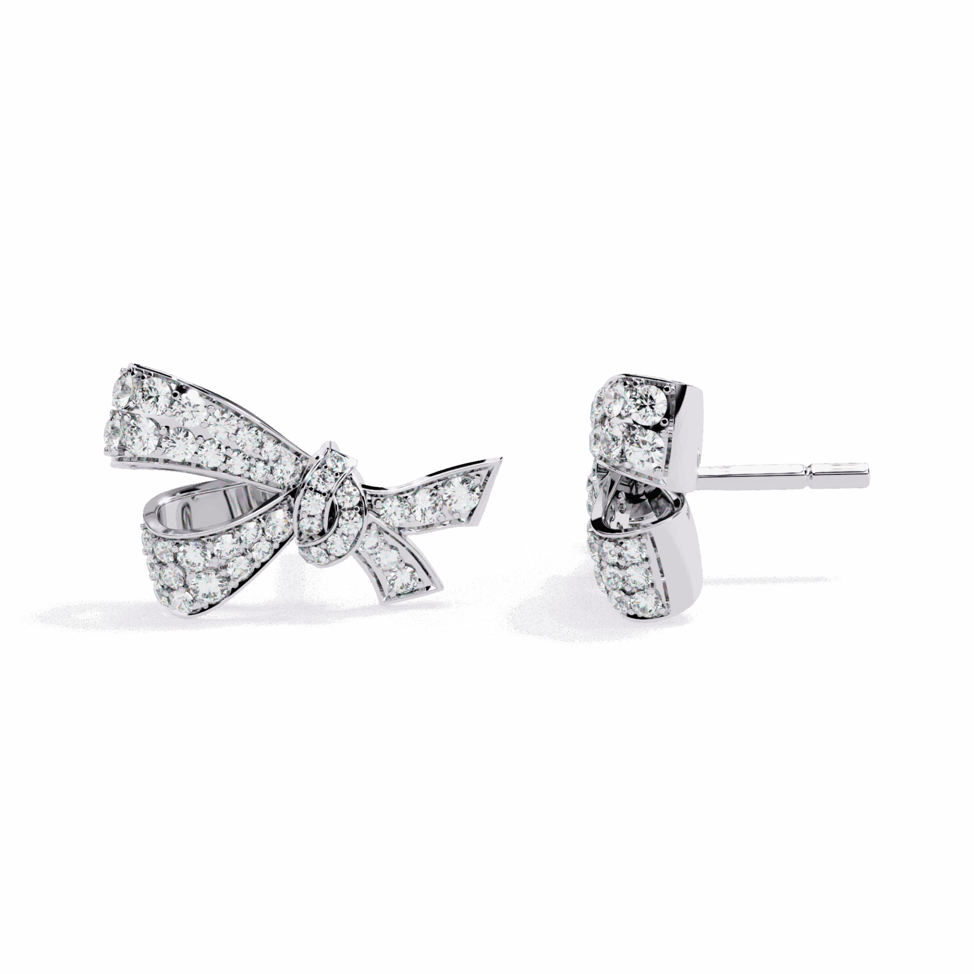1 Carat Brilliant Round Cluster Stud Earrings in Moissanite | House of Estara