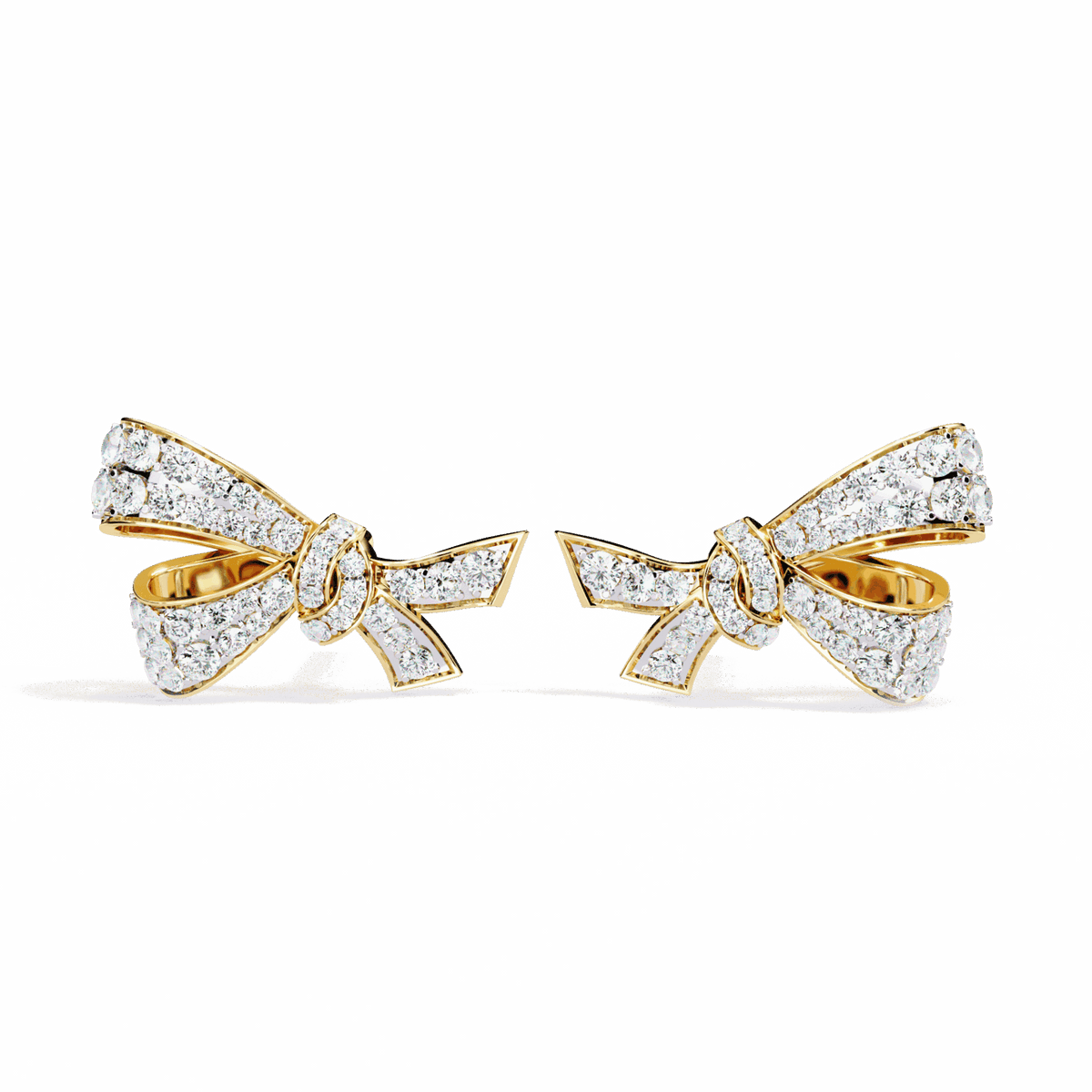 1 Carat Brilliant Round Cluster Stud Earrings in Moissanite | House of Estara