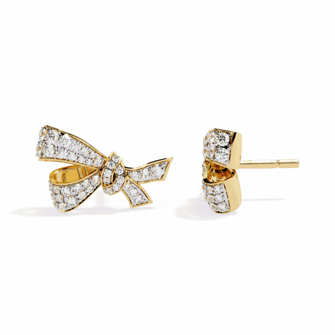 1 Carat Brilliant Round Cluster Stud Earrings in Moissanite | House of Estara