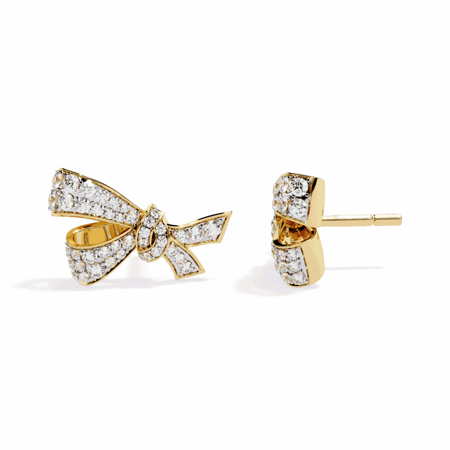 1 Carat Brilliant Round Cluster Stud Earrings in Moissanite | House of Estara