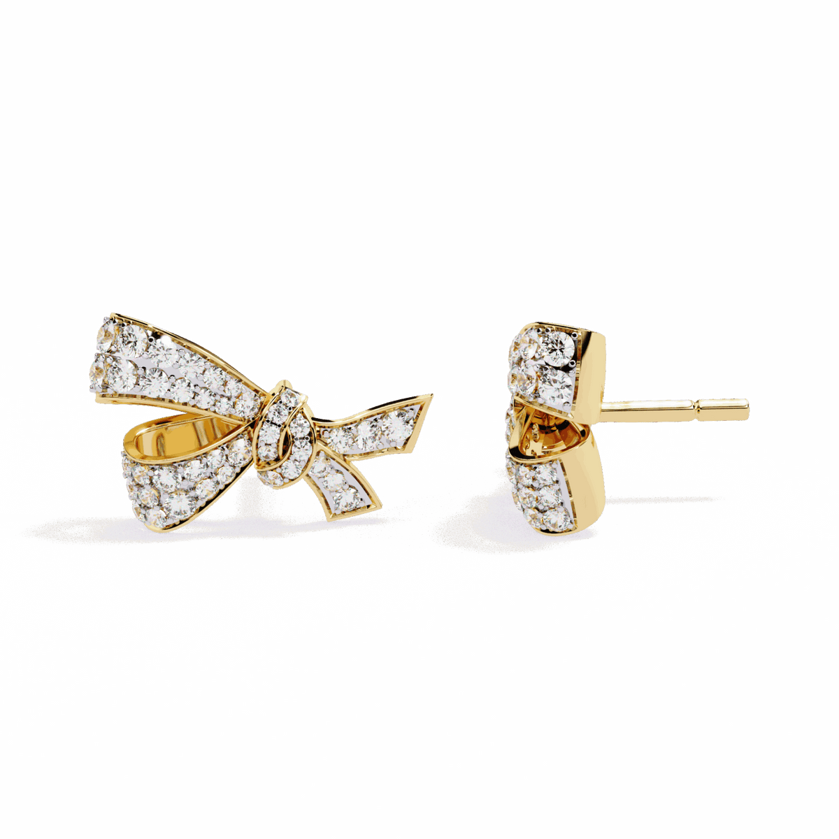 1 Carat Brilliant Round Cluster Stud Earrings in Moissanite | House of Estara