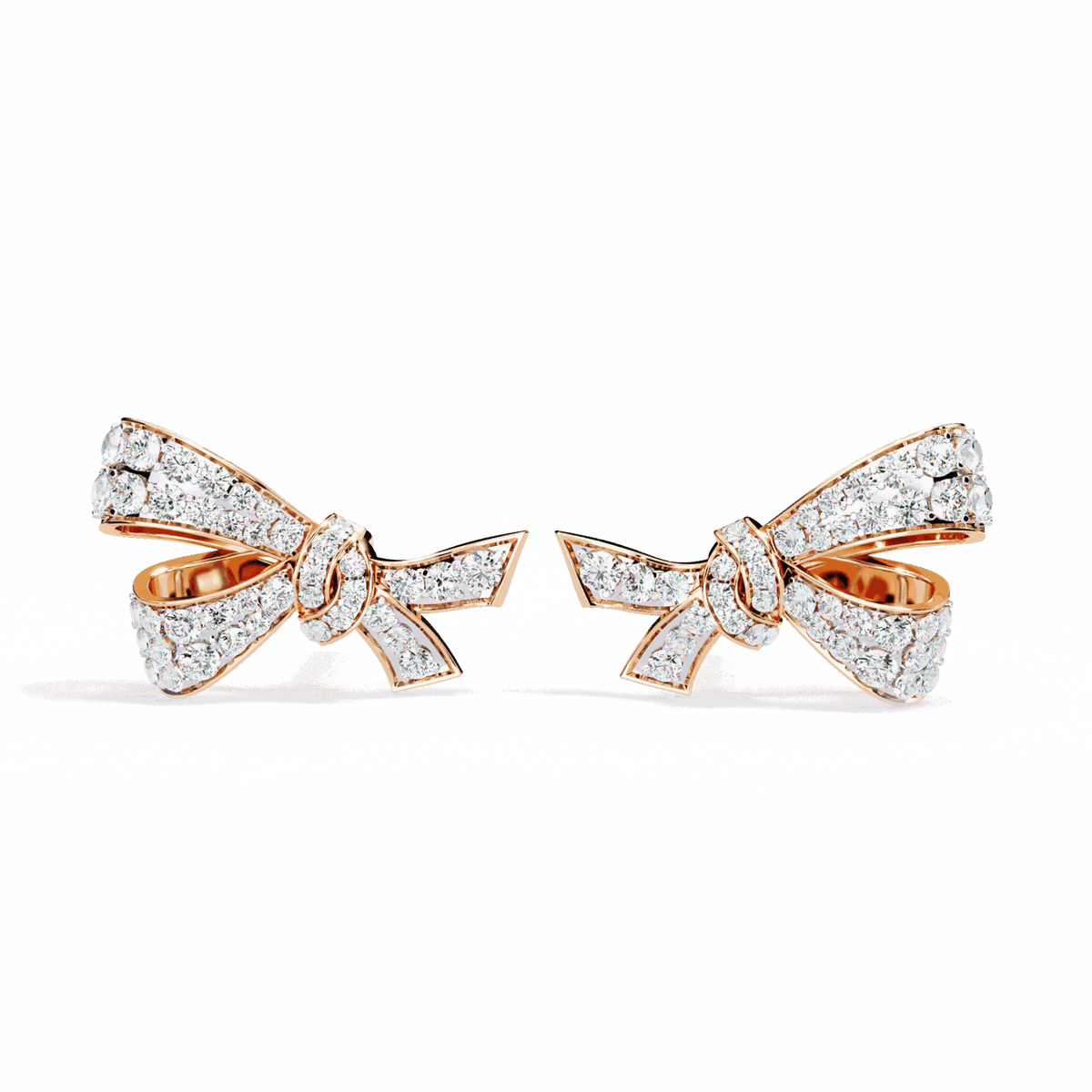 1 Carat Brilliant Round Cluster Stud Earrings in Moissanite | House of Estara