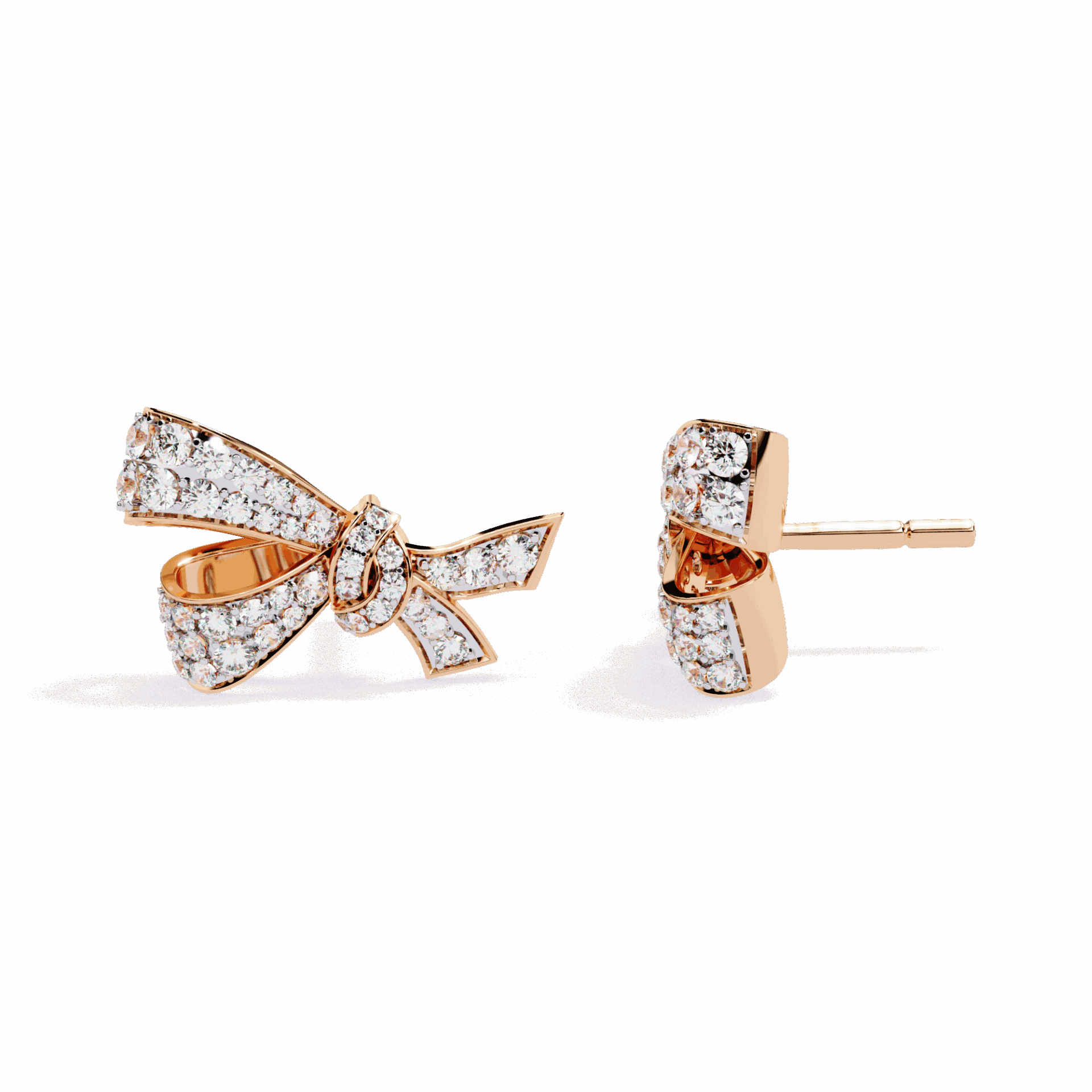 1 Carat Brilliant Round Cluster Stud Earrings in Moissanite | House of Estara