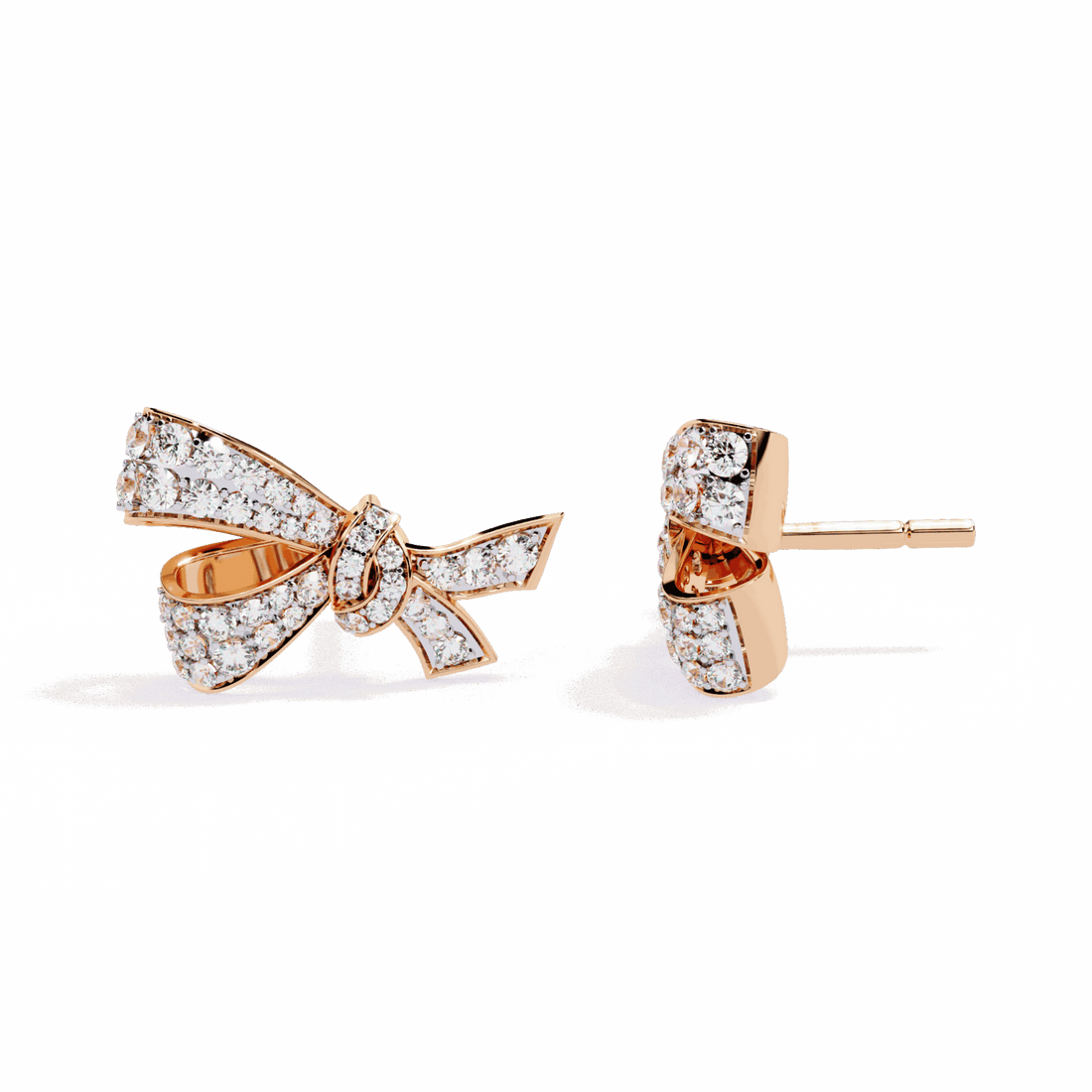1 Carat Brilliant Round Cluster Stud Earrings in Moissanite | House of Estara
