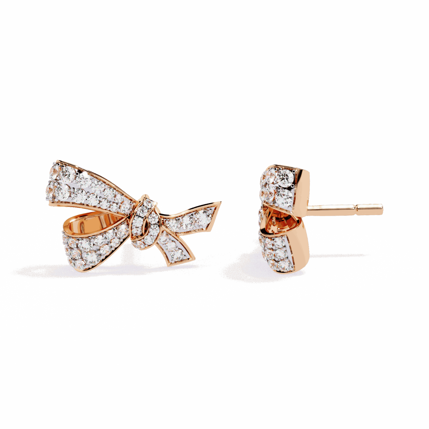 1 Carat Brilliant Round Cluster Stud Earrings in Moissanite | House of Estara