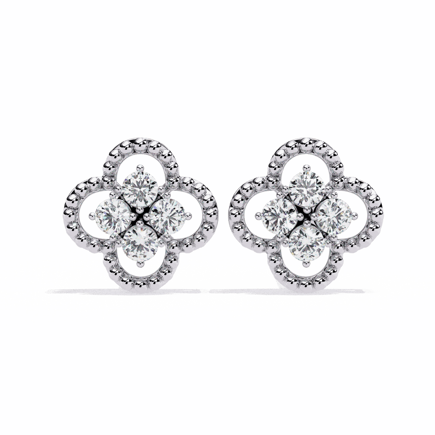 0.9 Carat Petite Round Stud Earrings in Moissanite | House of Estara