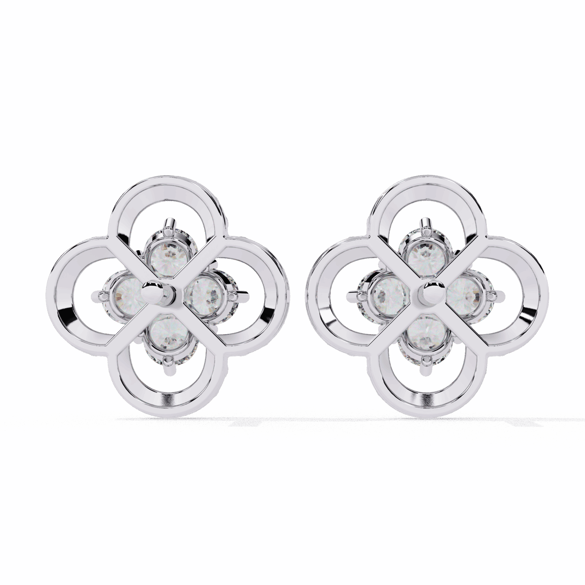 0.9 Carat Petite Round Stud Earrings in Moissanite | House of Estara