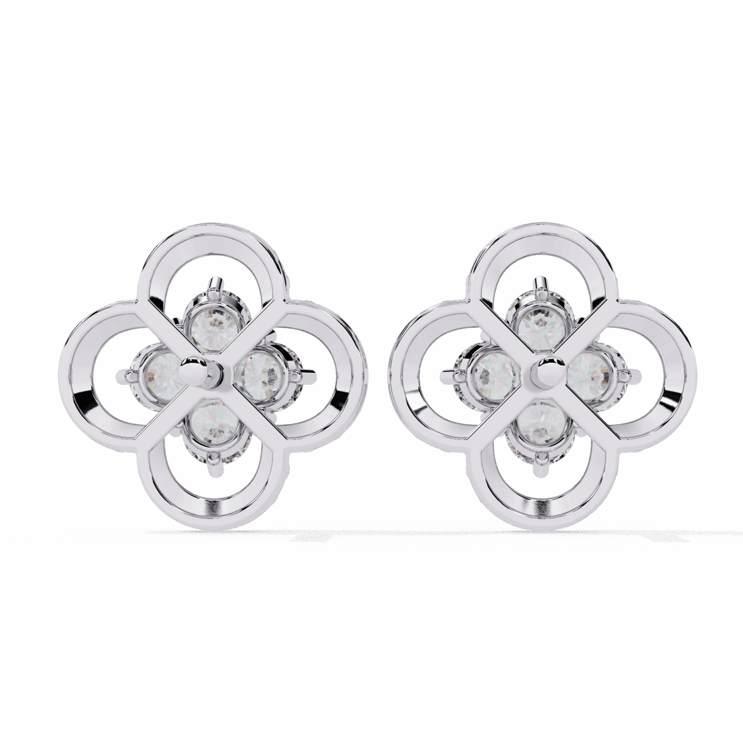 0.9 Carat Petite Round Stud Earrings in Moissanite | House of Estara