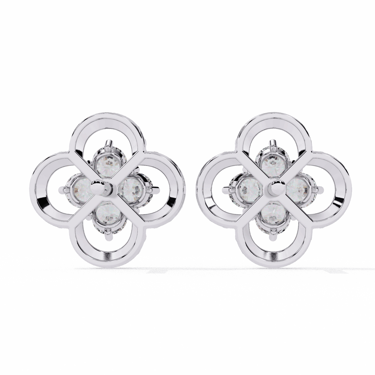 0.9 Carat Petite Round Stud Earrings in Moissanite | House of Estara