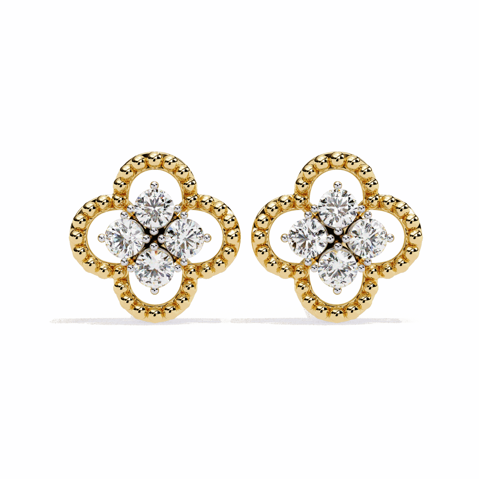0.9 Carat Petite Round Stud Earrings in Moissanite | House of Estara