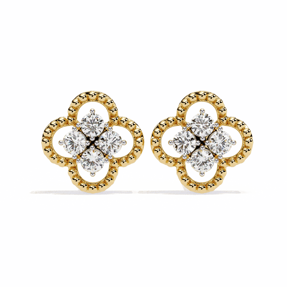 0.9 Carat Petite Round Stud Earrings in Moissanite | House of Estara