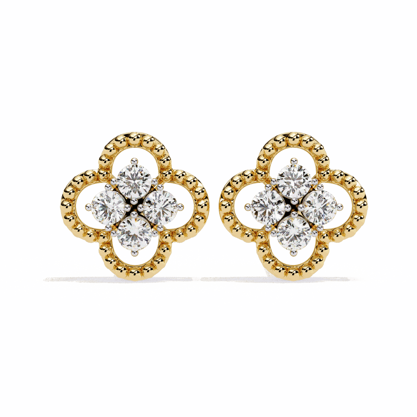 0.9 Carat Petite Round Stud Earrings in Moissanite | House of Estara