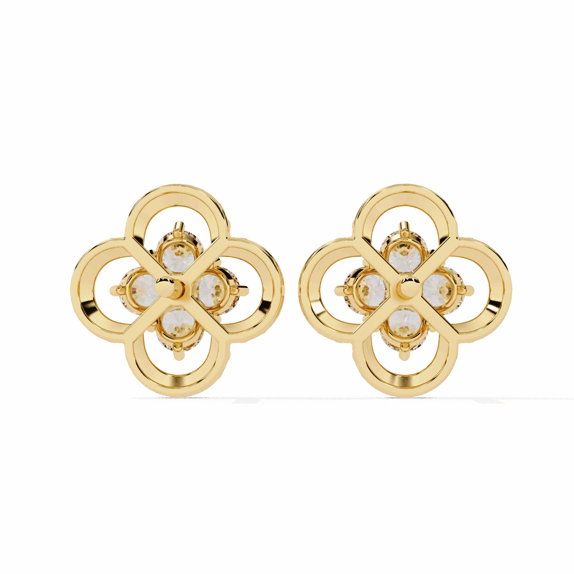 0.9 Carat Petite Round Stud Earrings in Moissanite | House of Estara