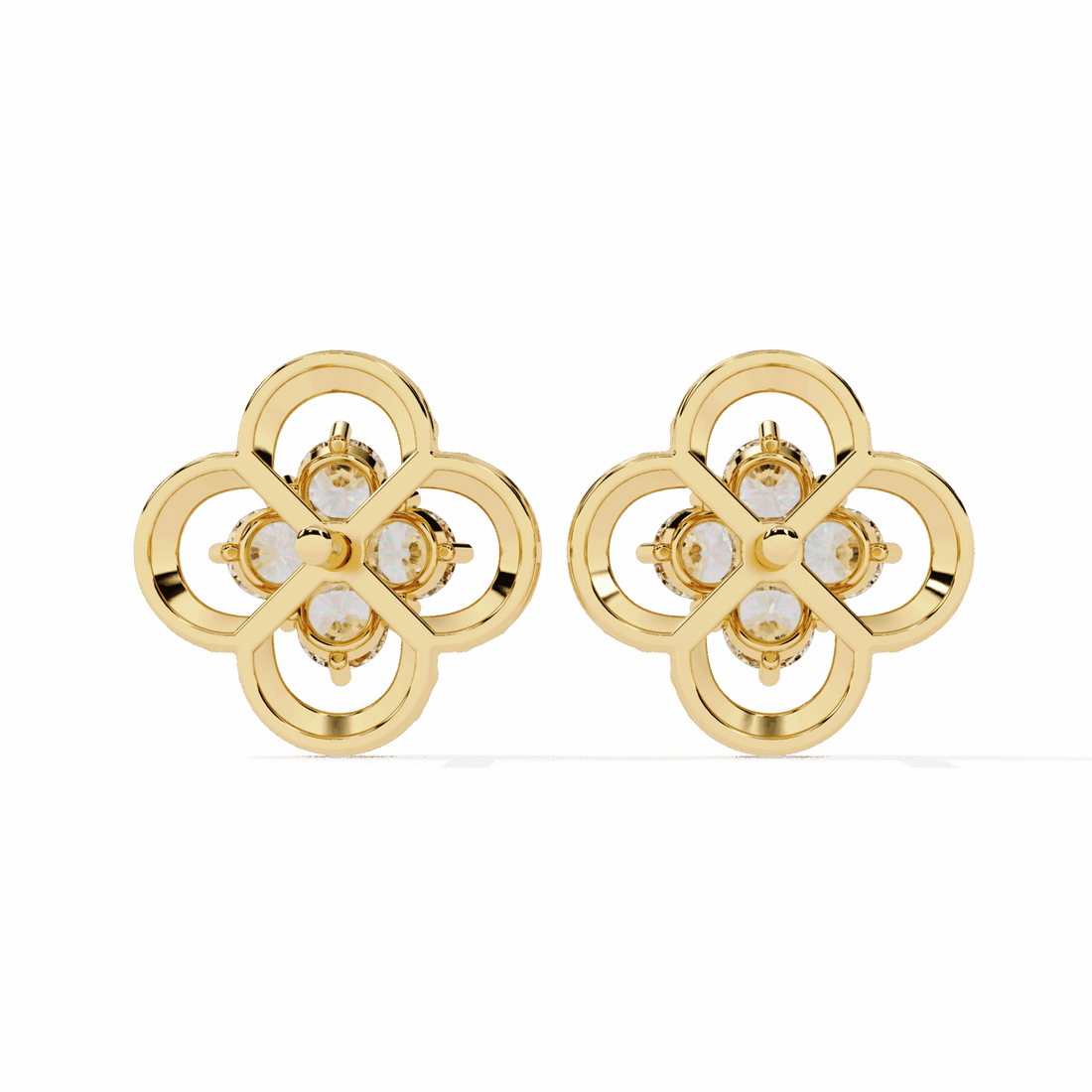 0.9 Carat Petite Round Stud Earrings in Moissanite | House of Estara