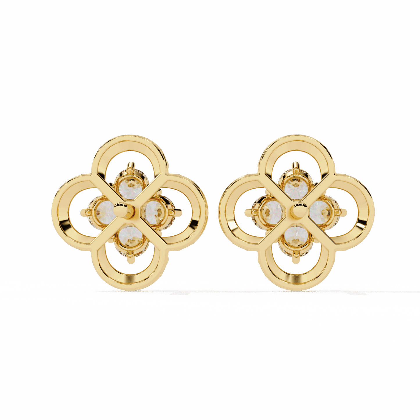 0.9 Carat Petite Round Stud Earrings in Moissanite | House of Estara