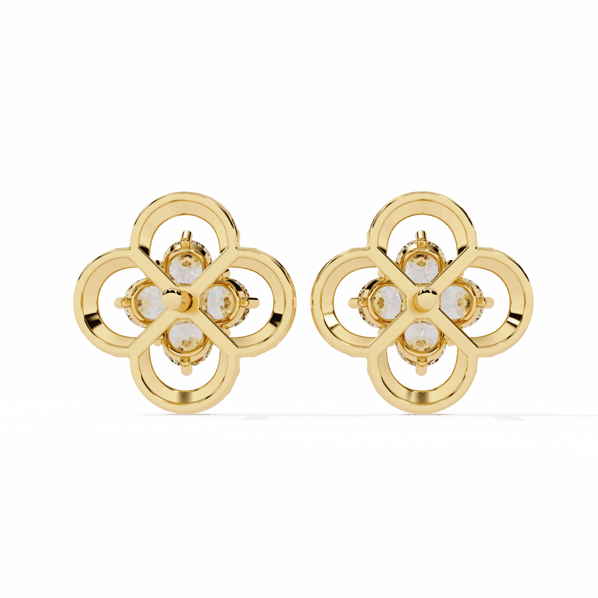 0.9 Carat Petite Round Stud Earrings in Moissanite | House of Estara