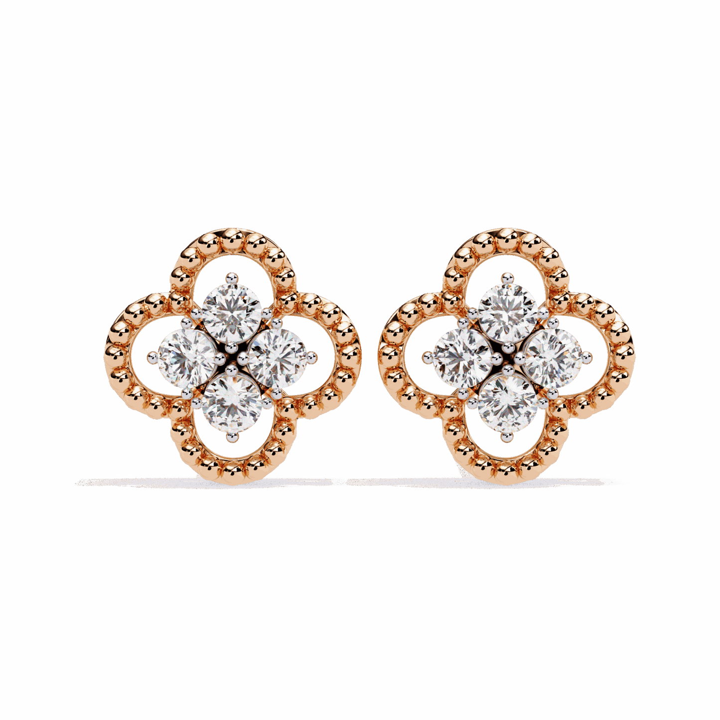 0.9 Carat Petite Round Stud Earrings in Moissanite | House of Estara