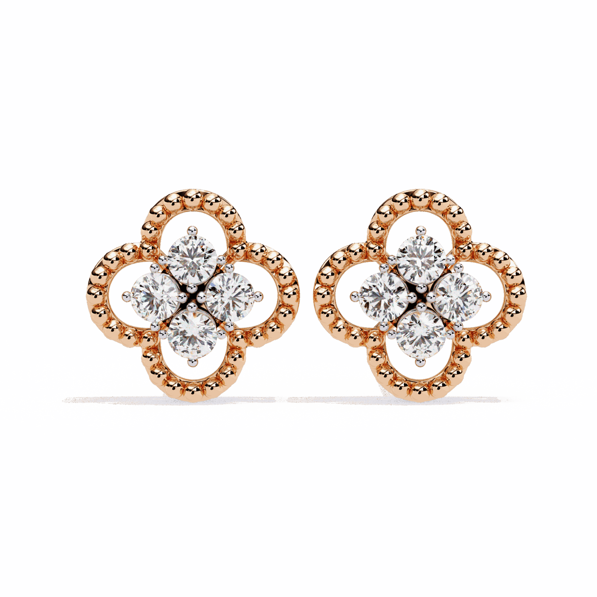 0.9 Carat Petite Round Stud Earrings in Moissanite | House of Estara