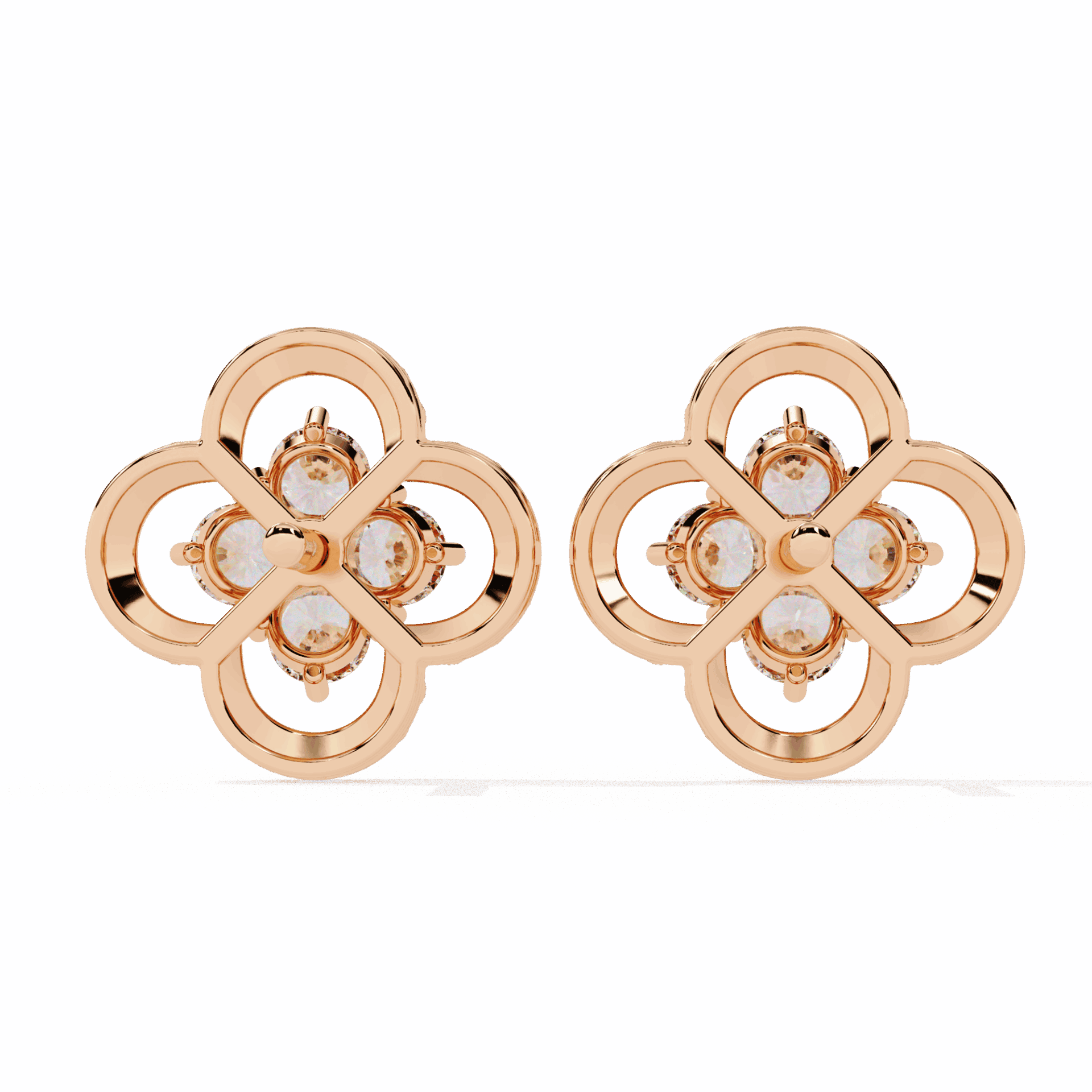 0.9 Carat Petite Round Stud Earrings in Moissanite | House of Estara