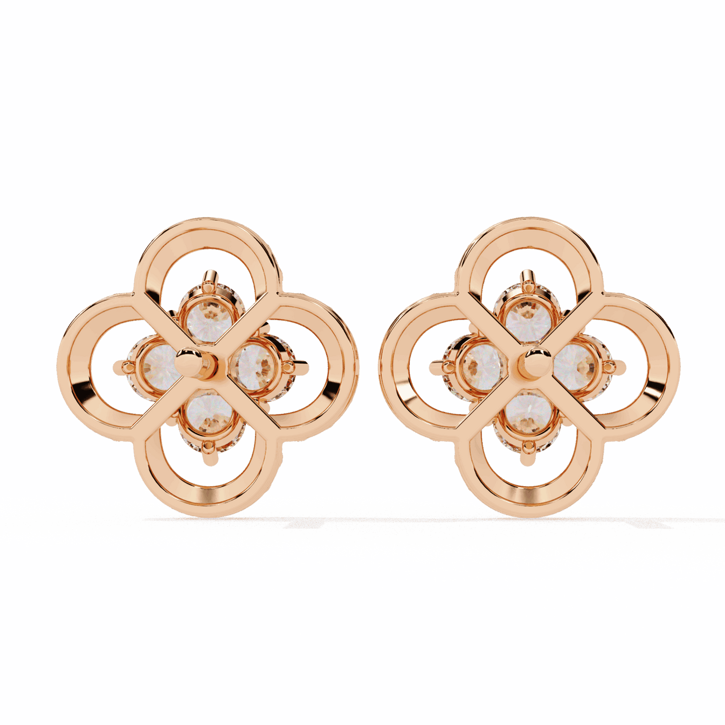 0.9 Carat Petite Round Stud Earrings in Moissanite | House of Estara