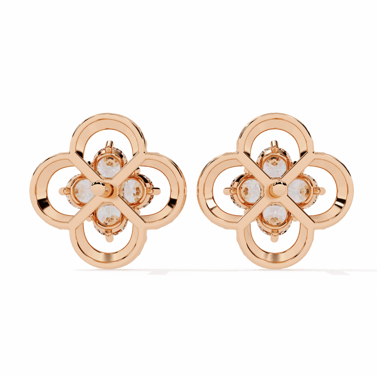 0.9 Carat Petite Round Stud Earrings in Moissanite | House of Estara