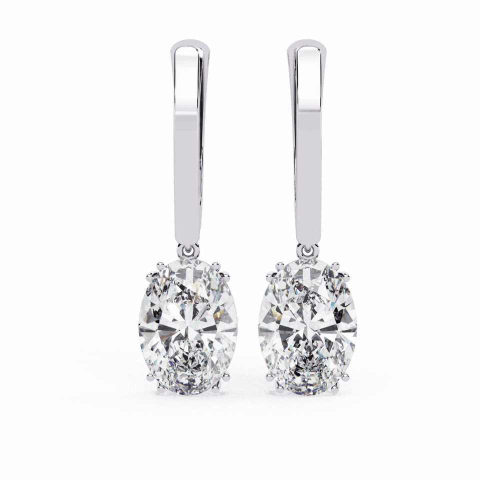 Classic Oval Drop Earrings