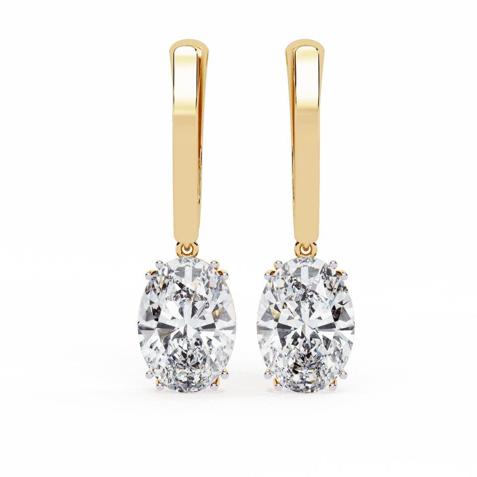 Oval Cut Classic Drop Earrings
