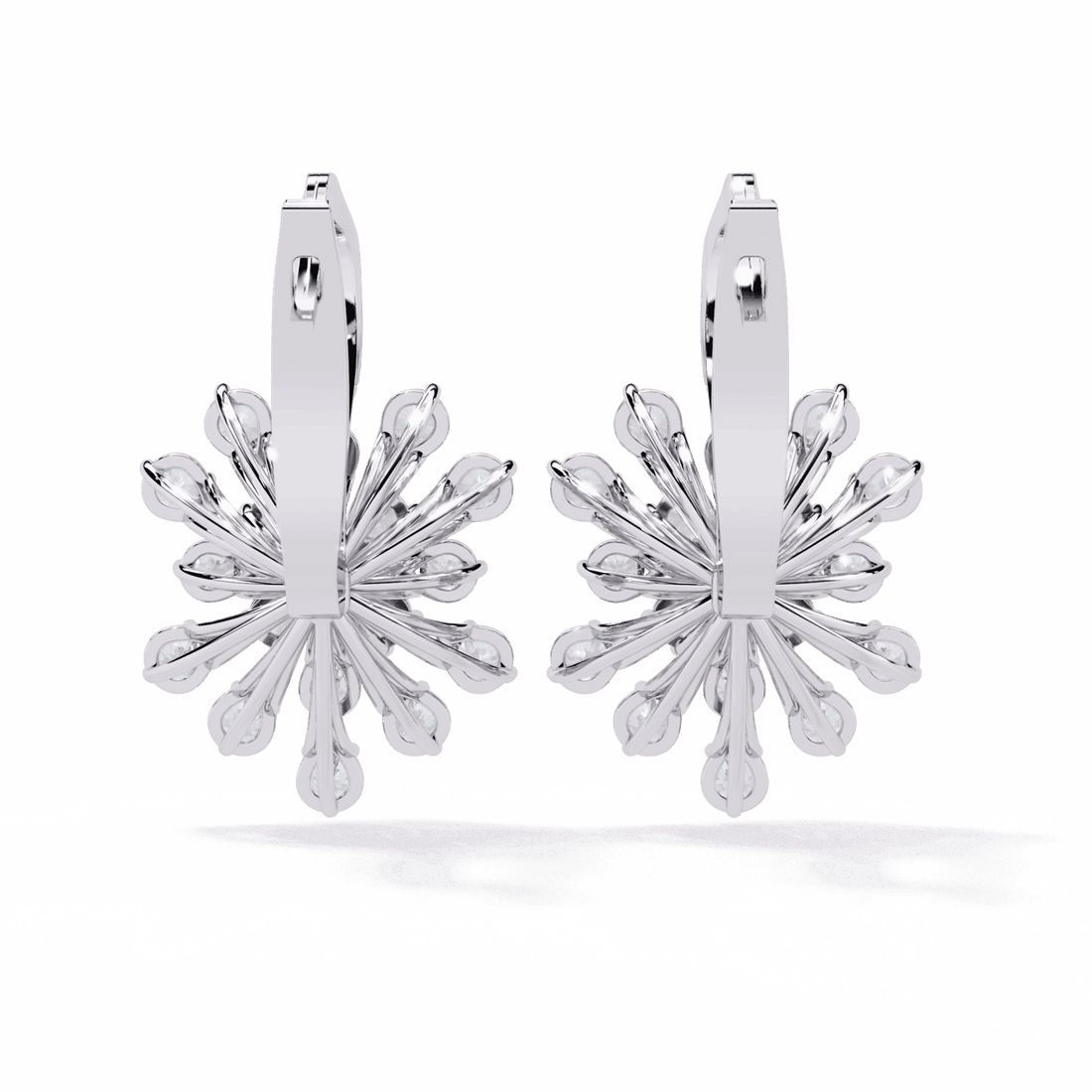 1.75 Carat Radiant Round Bali Earrings in Moissanite | House of Estara
