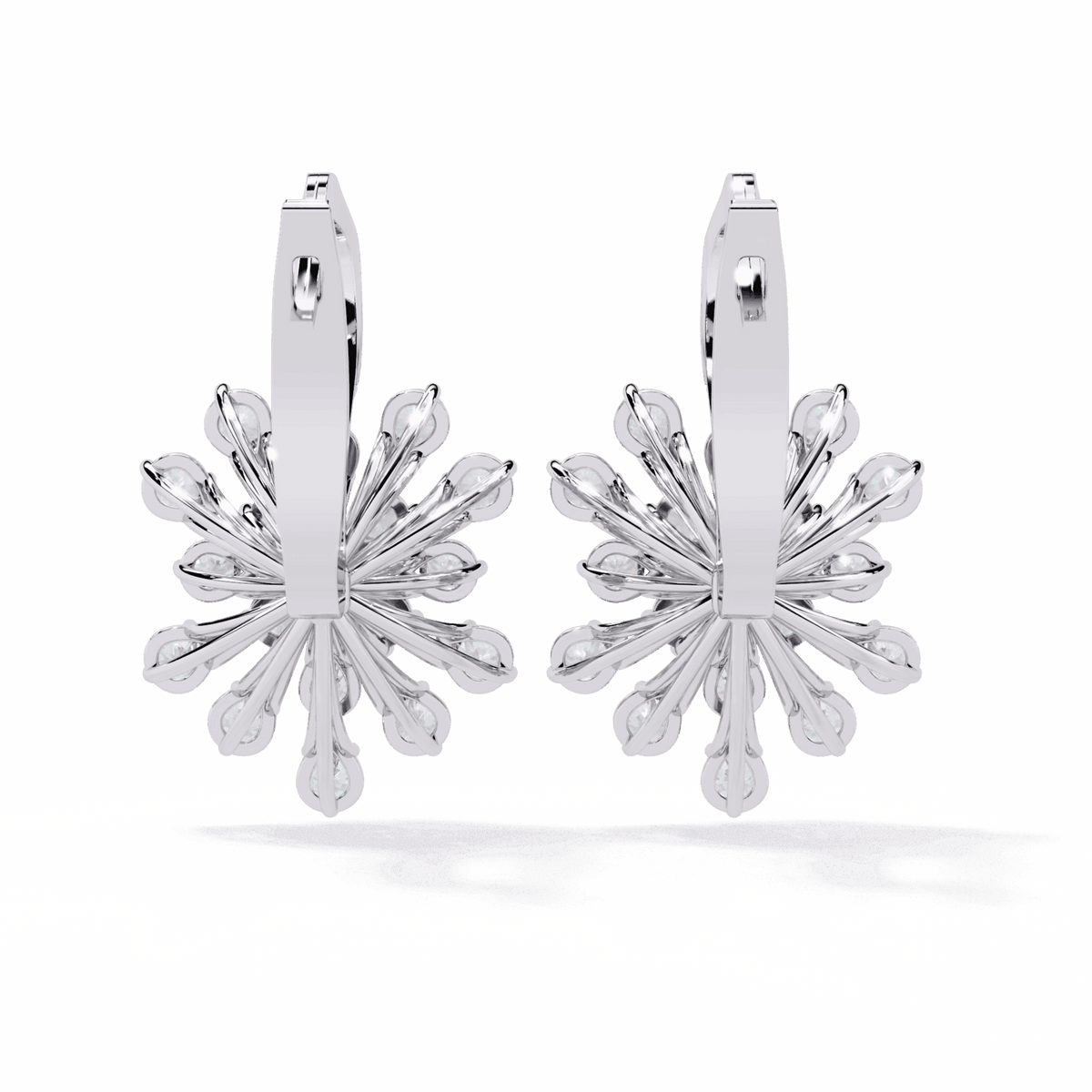 1.75 Carat Radiant Round Bali Earrings in Moissanite | House of Estara