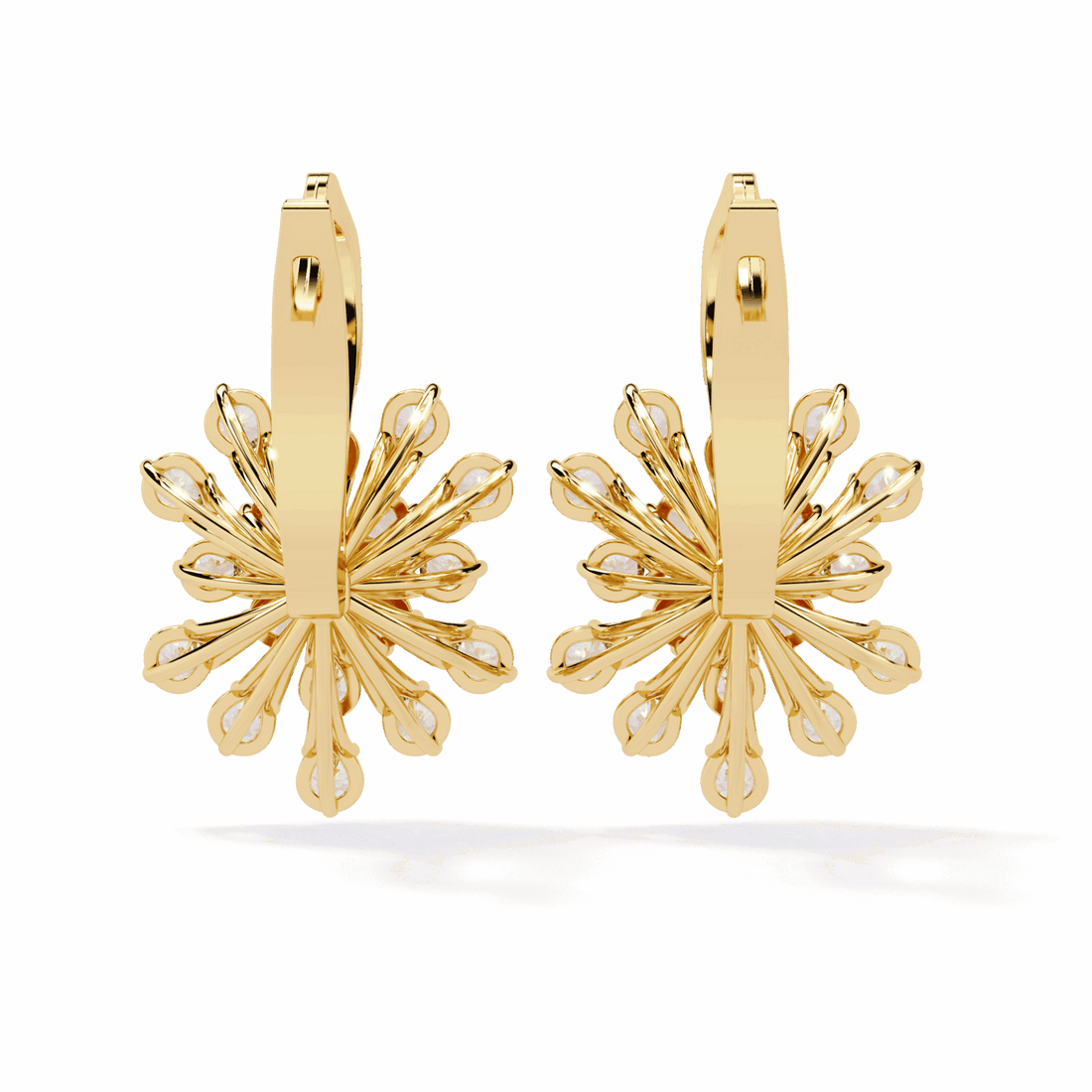 1.75 Carat Radiant Round Bali Earrings in Moissanite | House of Estara