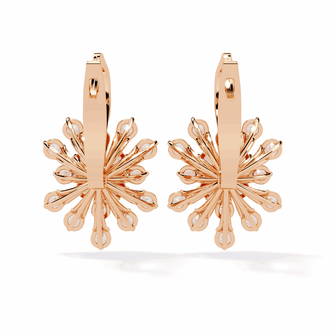 1.75 Carat Radiant Round Bali Earrings in Moissanite | House of Estara