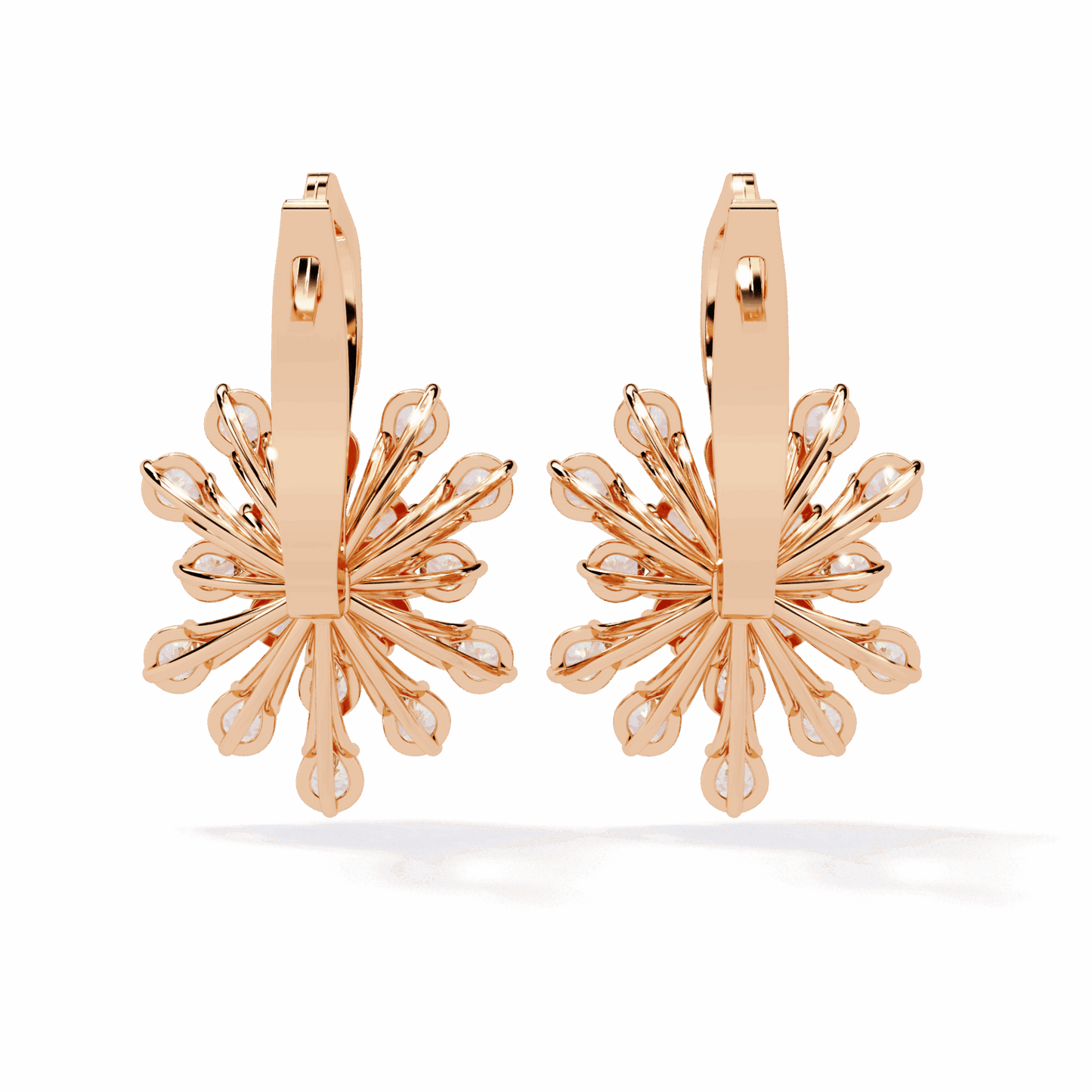 1.75 Carat Radiant Round Bali Earrings in Moissanite | House of Estara