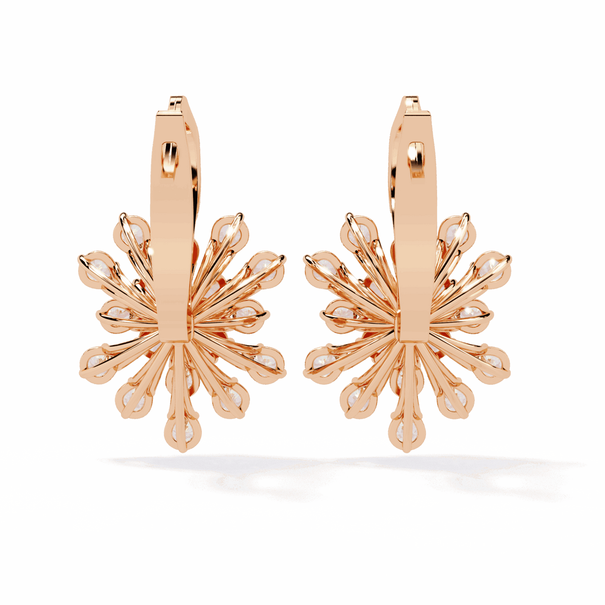 1.75 Carat Radiant Round Bali Earrings in Moissanite | House of Estara