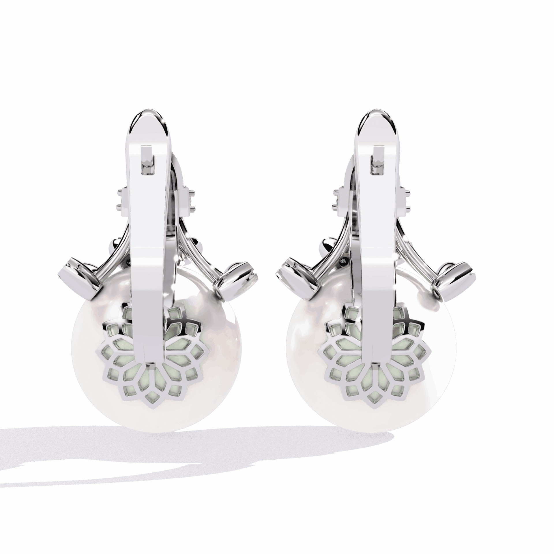 0.4 Carat Round Trio Drop Stud Earrings in Moissanite | House of Estara