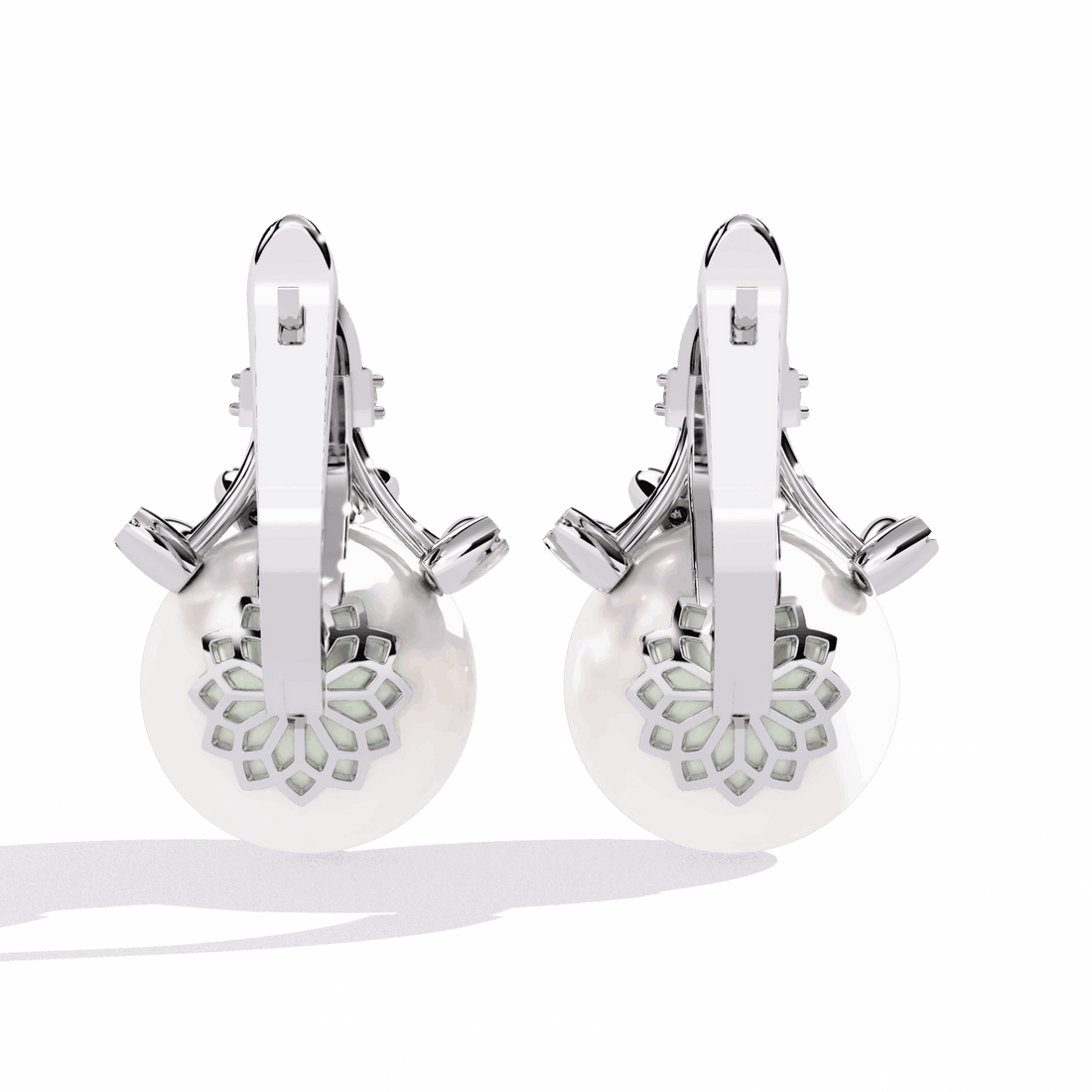 0.4 Carat Round Trio Drop Stud Earrings in Moissanite | House of Estara