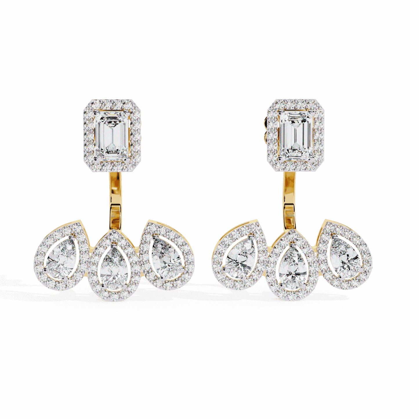 3.5 Carat Aurora Dangle Earrings in Moissanite | House of Estara