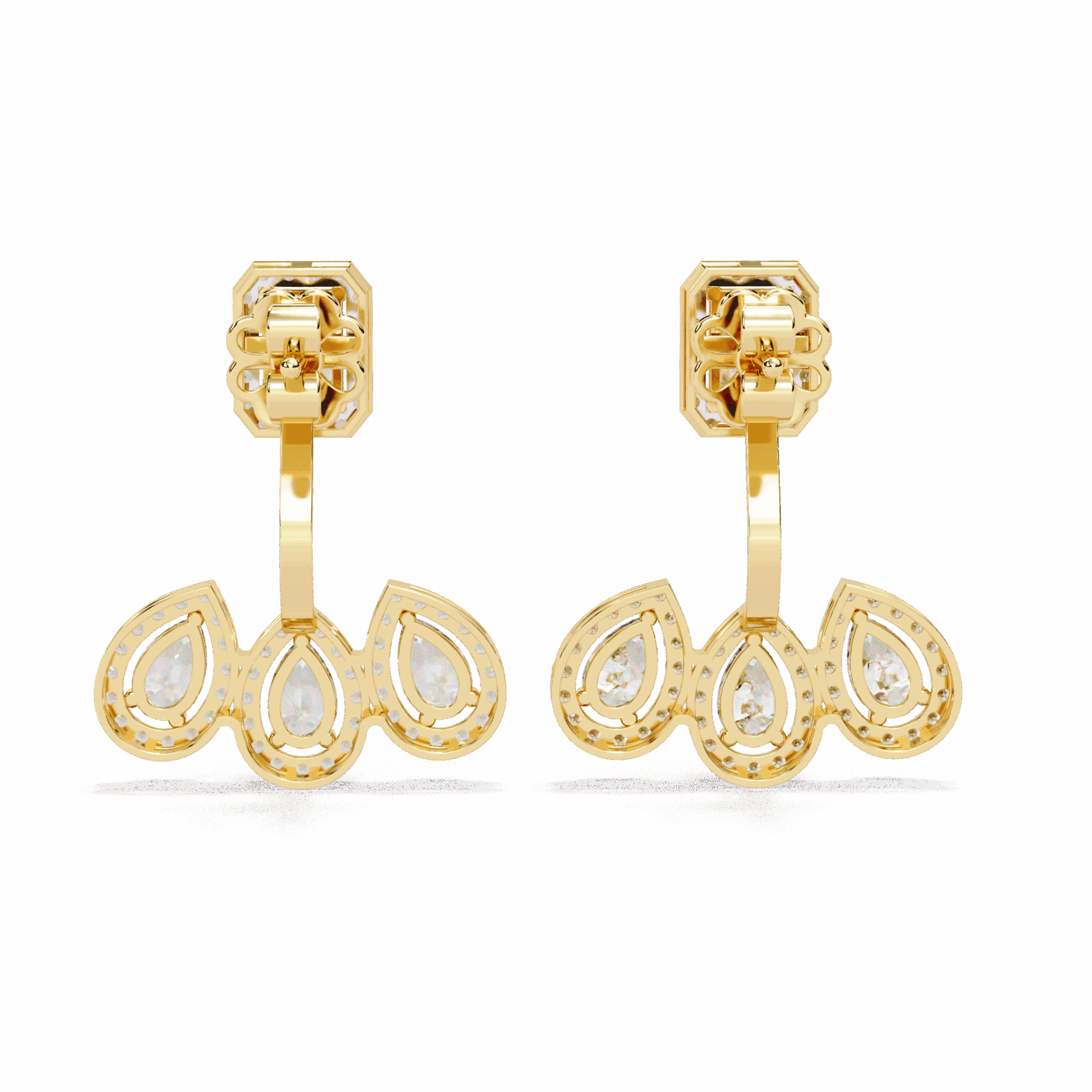 3.5 Carat Aurora Dangle Earrings in Moissanite | House of Estara
