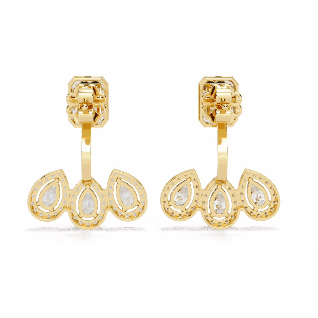 3.5 Carat Aurora Dangle Earrings in Moissanite | House of Estara