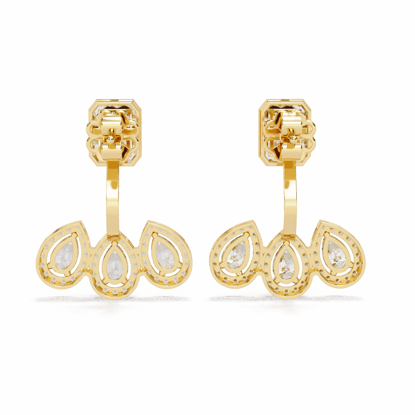 3.5 Carat Aurora Dangle Earrings in Moissanite | House of Estara