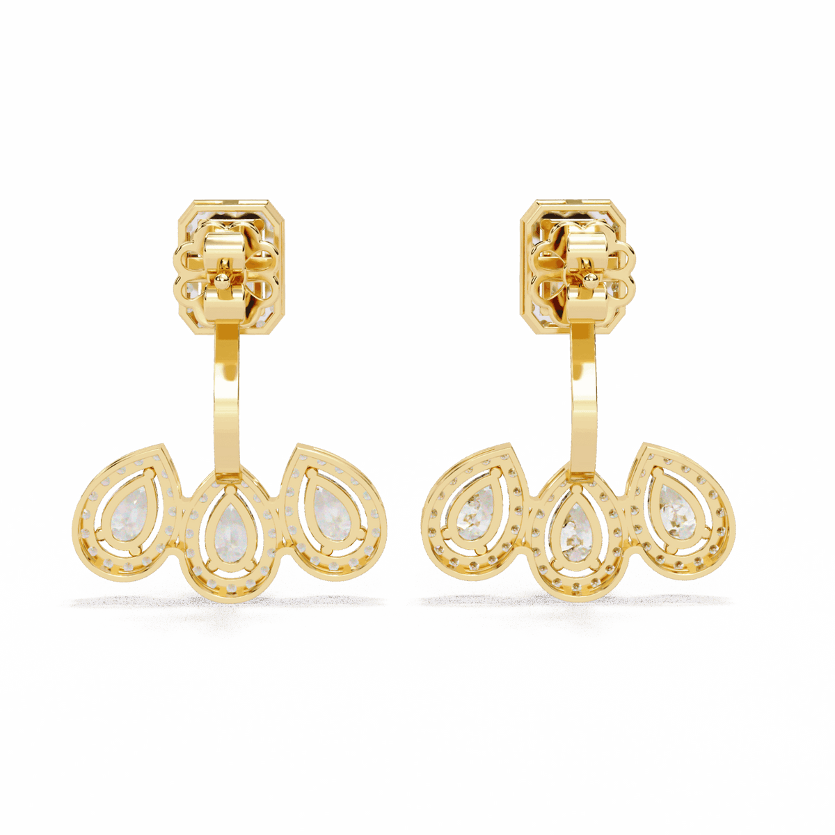 3.5 Carat Aurora Dangle Earrings in Moissanite | House of Estara