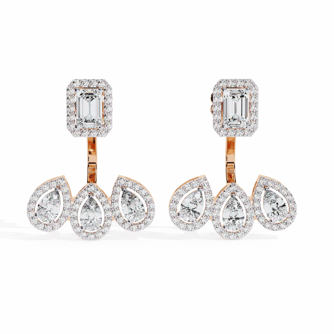 3.5 Carat Aurora Dangle Earrings in Moissanite | House of Estara