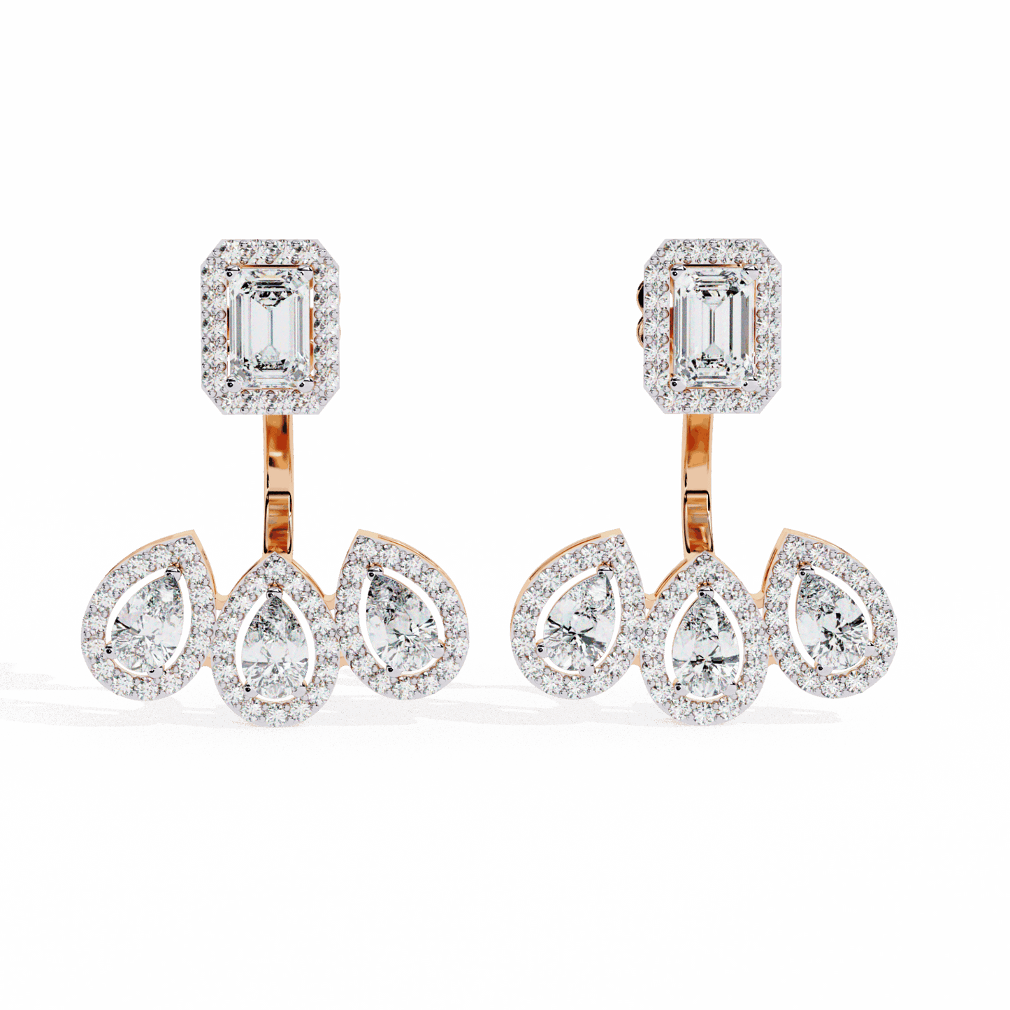 3.5 Carat Aurora Dangle Earrings in Moissanite | House of Estara